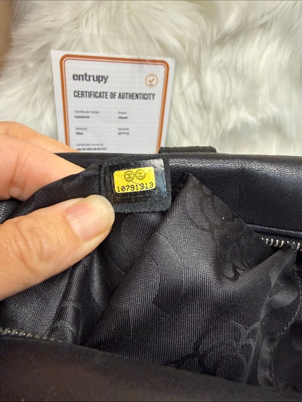 CHANEL Black Quilted Leather Top-Handle Bag